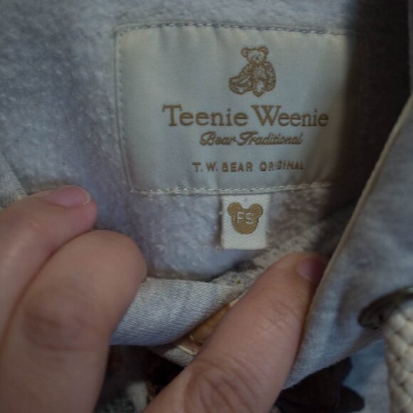 103 TeenieWeenie Grey  Bear Hoodie - Picture 5 of 5
